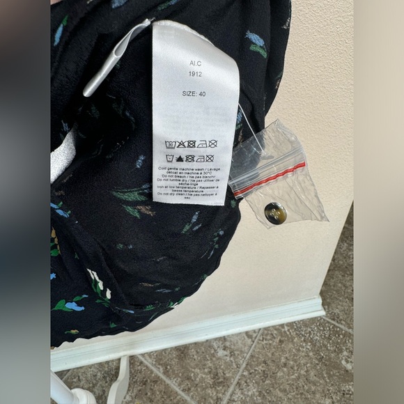 Ganni PRINTED CREPE DRESS IN VERDANT GREEN size 40 - Picture 6 of 8